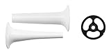 KitchenAid Zubehör Wurstfüller - 5KSMSSA - Würstpresse für Fleischwolf für KitchenAid Küchenmaschine - 2 Wurstfüllhörner in kleiner und großer Größe