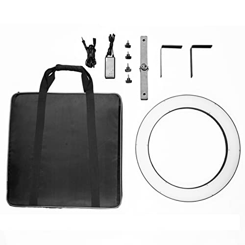 Walimex pro dimmbares LED Ringlicht 32W I Ringleuchte mit einzeln schaltbaren Sektoren I 500 Bi Color Kameralicht & Selfie Licht I mit Zubehör + Tasche I kompatibel mit vielen Stativen