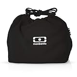 monbento - Lunch Tasche MB Pochette M Onyx - Polyester Bento Tasche - Perfekt für Büro/Meal Prep/Schule - Kann eine MB Original oder MB Tresor Bento Box Enthalten - Schwarz
