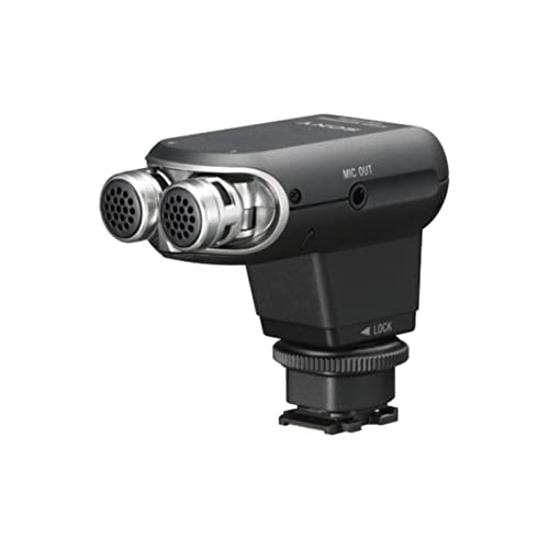 Sony ECM-XYST1M Stereomikrofon für Kameras & Camcorder mit Multi-Interface-Zubehörschuh (120-Grad-Sound, Mikrofonausgang, Vlogging, passend für u.a A9, A7, A6000 Serien, RX100 Serien) schwarz