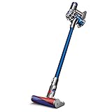 Dyson V6 Fluffy kabelloser Staubsauger (speziell für Hartböden, Elektrobürste mit Softwalze 25 cm, inkl. Zubehör) blau/nickel