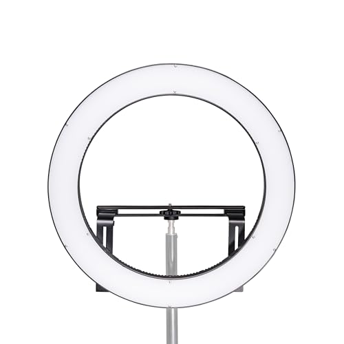 Walimex pro dimmbares LED Ringlicht 32W I Ringleuchte mit einzeln schaltbaren Sektoren I 500 Bi Color Kameralicht & Selfie Licht I mit Zubehör + Tasche I kompatibel mit vielen Stativen