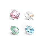 Braun FaceSpa Gesichtsreinigungsbürste Damen, Ersatzbürsten, 4 Stück, für Braun Gesichtsreinigungsgeräte, SE80mv, grün/blau/pink/weiß