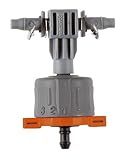 Gardena Micro-Drip-System Regulierbarer Reihentropfer: Druckausgleichender Tropfer für Pflanztröge mit unterschiedlichem Wasserbedarf (8317-20), Grau/Orange