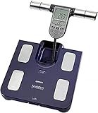 Omron Ganzkörperanalyse-Waage BF511 mit Hand-zu-Fuß-Messung, blau - misst Körperfett, Gewicht, Viszeralfett, Skelettmuskelmasse, Kaloriengrundumsatz und BMI, 1 Stück (1er Pack)