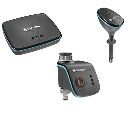 Gardena smart Sensor Control Set: Intelligenter Bewässerungscomputer, inkl. smart Water Control, smart Sensor und smart Gateway, mit smart App steuerbar, Frostwarnsystem (19102-20)