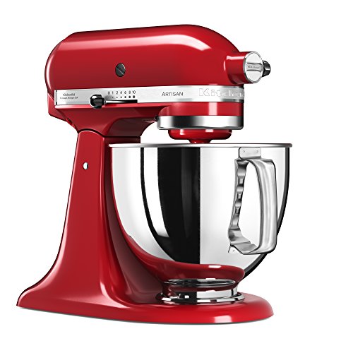 KitchenAid 144279 5KSM125EER, Artisan Küchenmaschine mit Grundausstattung, empire rot