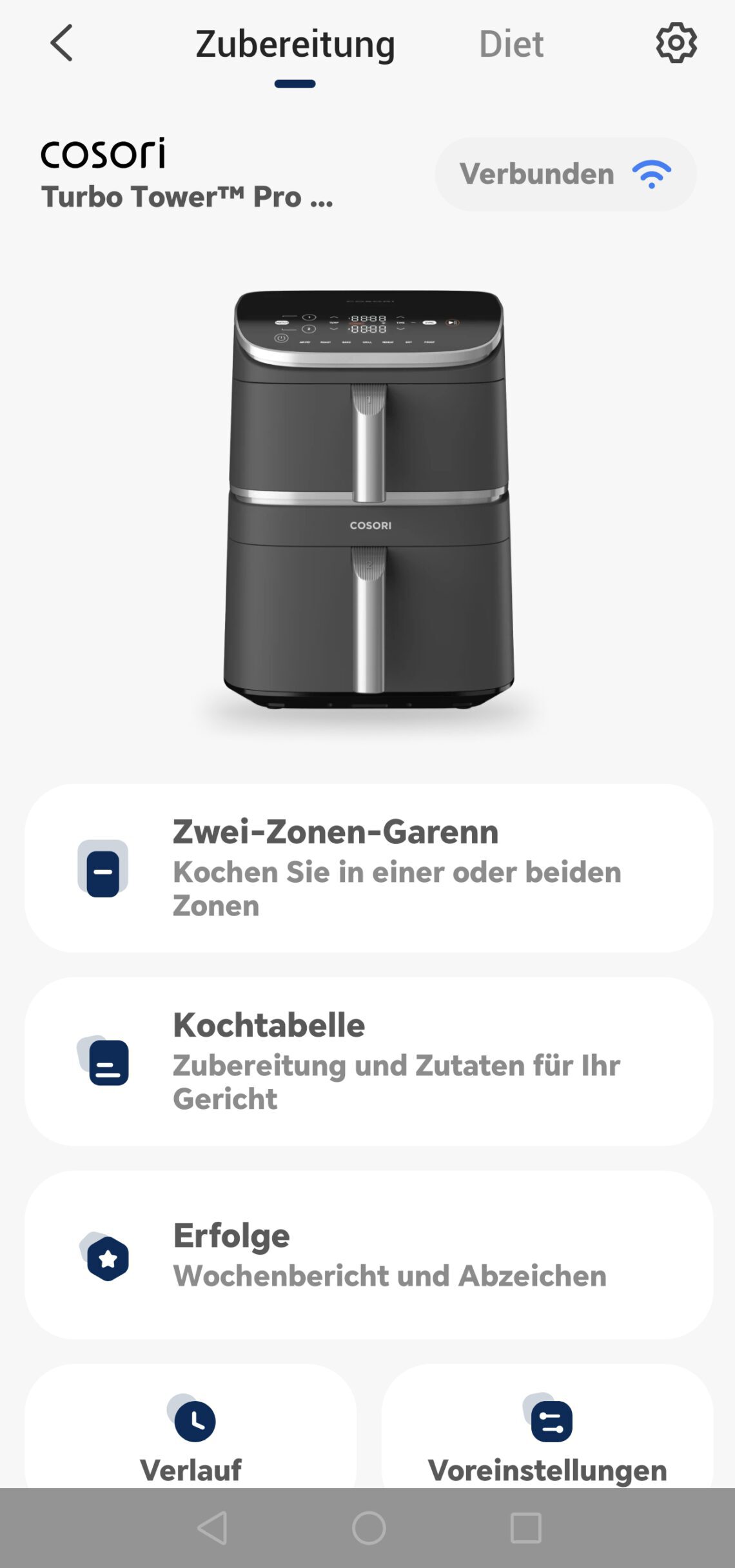 VeSync App - COSORI Turbo Tower Pro Smart - Startseite